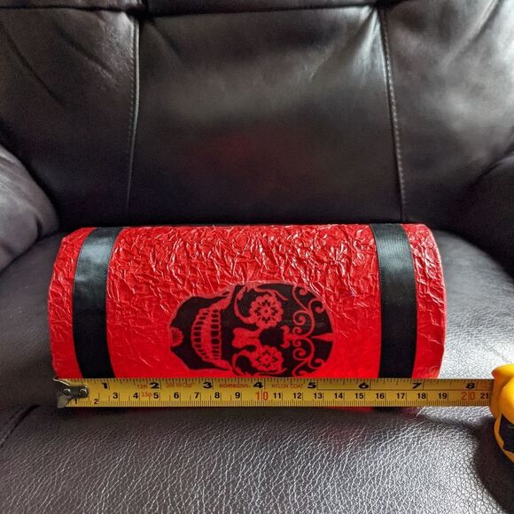 HANDMADE Sugar Skull Glass Candle Holder or Vase - Picture 5 of 6